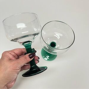 Set of 2 Cactus Stem Margarita Glasses